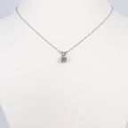 Collana con ciondolo - 18 carati Oro Bianco- 0.90ct. tw. Diamante