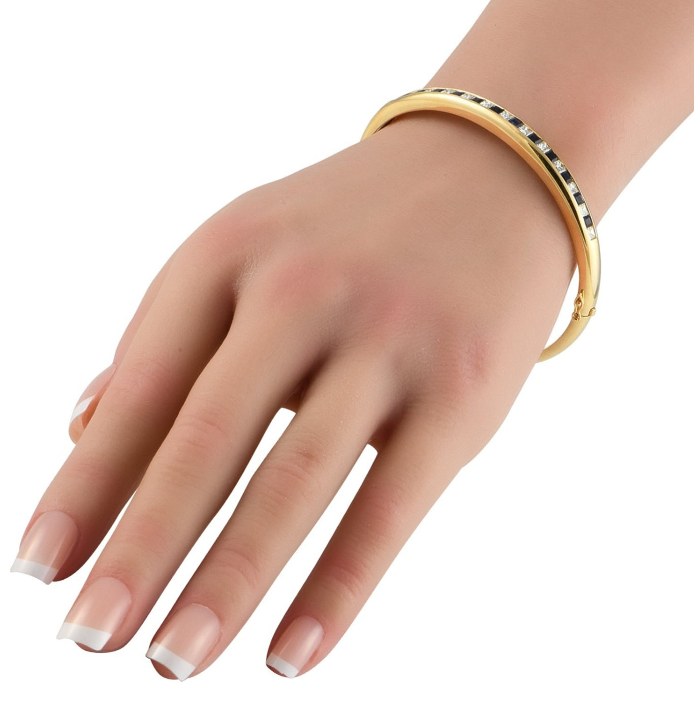 Bracciale - 18 carati Oro giallo,  con diamanti e zaffiri naturali