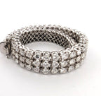 Bracciale Tennis - 18 carati Oro bianco, 14 ct Diamante (Naturale)