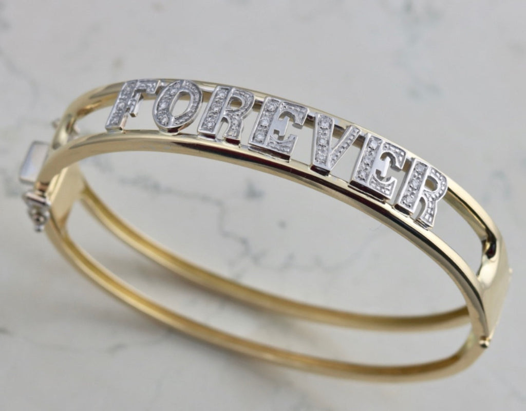Bracciale personalizzato in oro bianco 18k e diamanti naturali