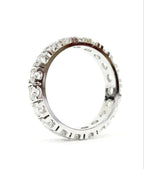 anello veretta in oro bianco 18k con diamanti naturali 1,45 ct