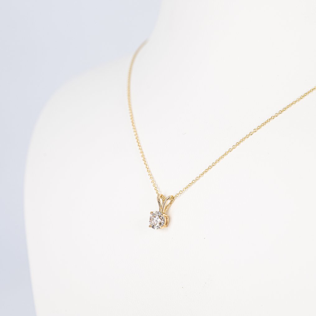 Collana con ciondolo - 18 carati Oro giallo - 0.80ct. tw. Diamante