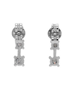 Orecchini punto luce trilogy in oro bianco e diamanti naturali 1.20ct