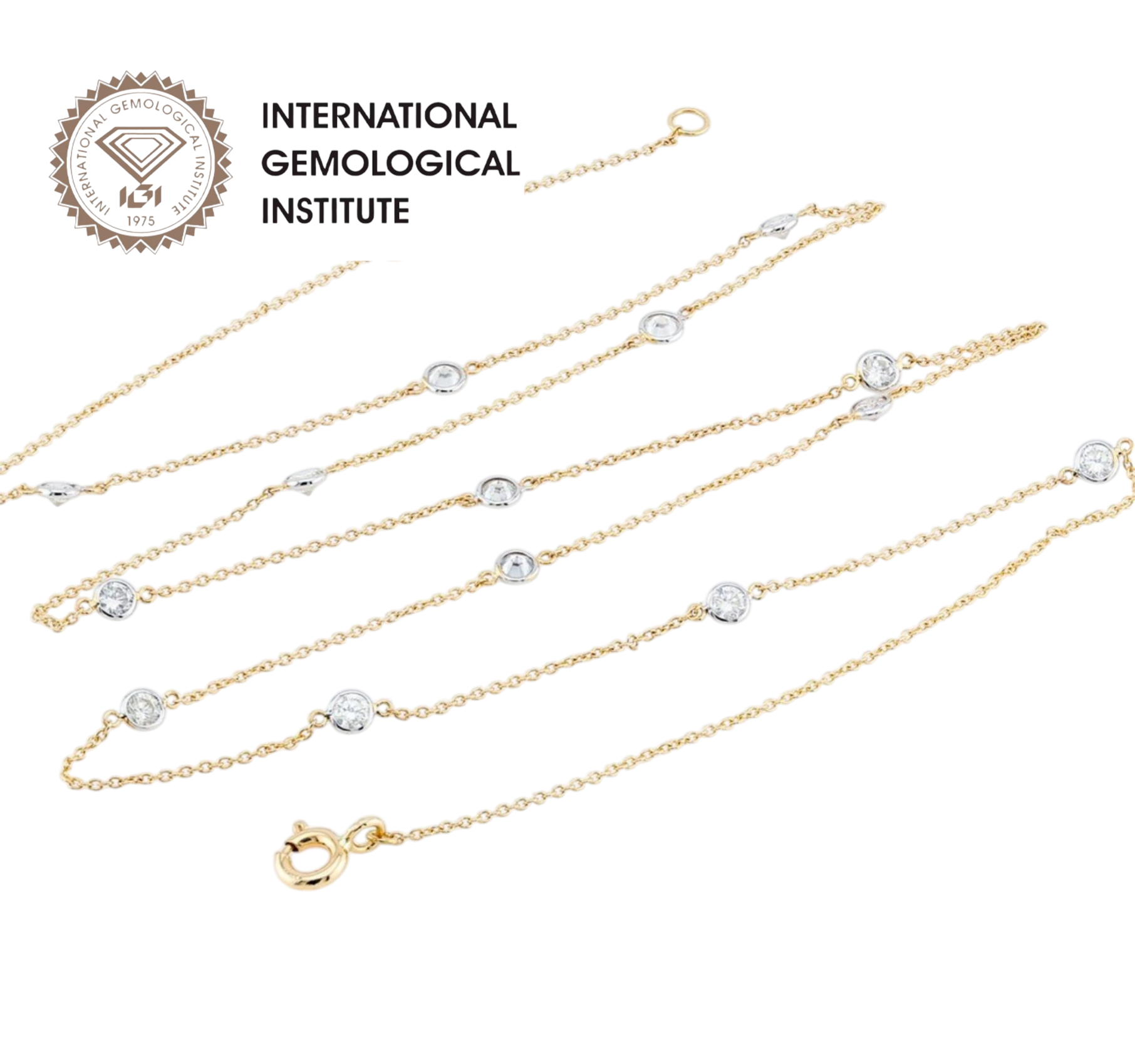 Collana in oro giallo 18k e diamanti naturali  2.10 ct