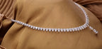 Collana tennis in oro bianco 18k e diamanti naturali 42ct