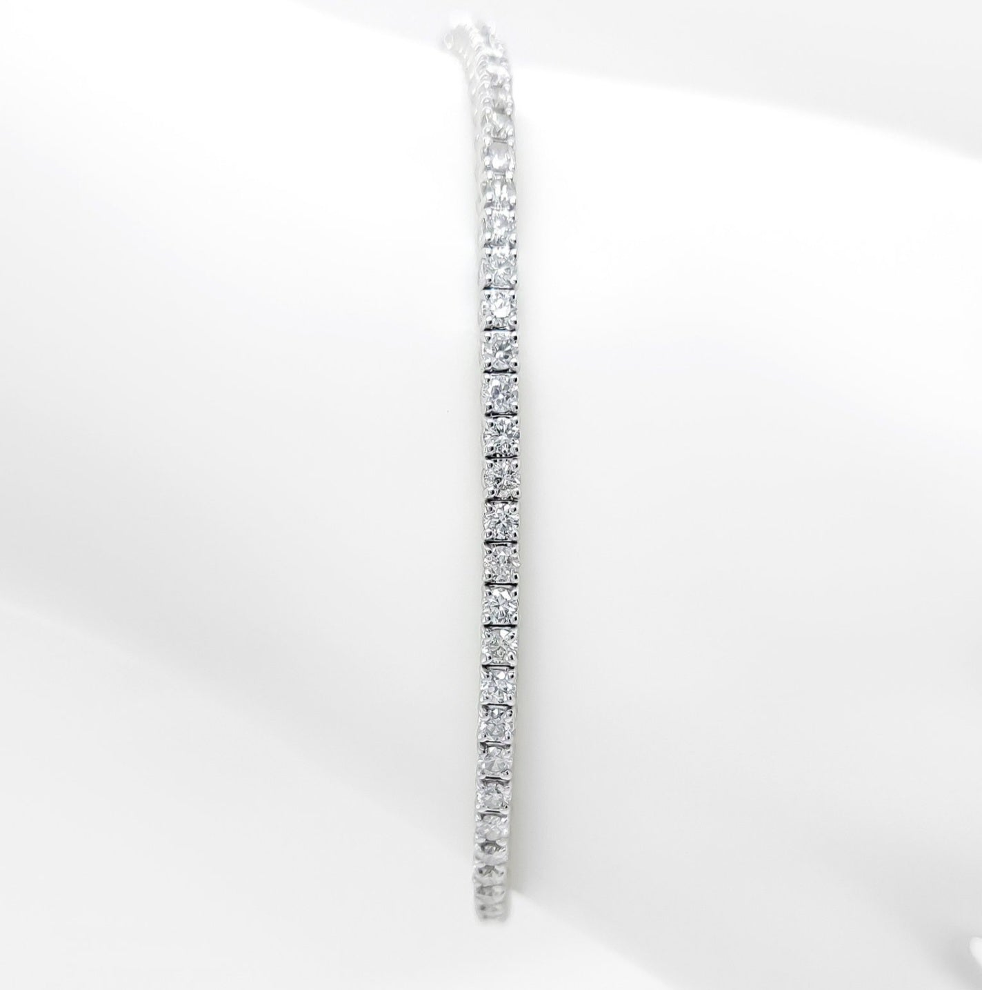 Bracciale - 18 carati Oro bianco - 3.26ct. tw. Diamante (Naturale)