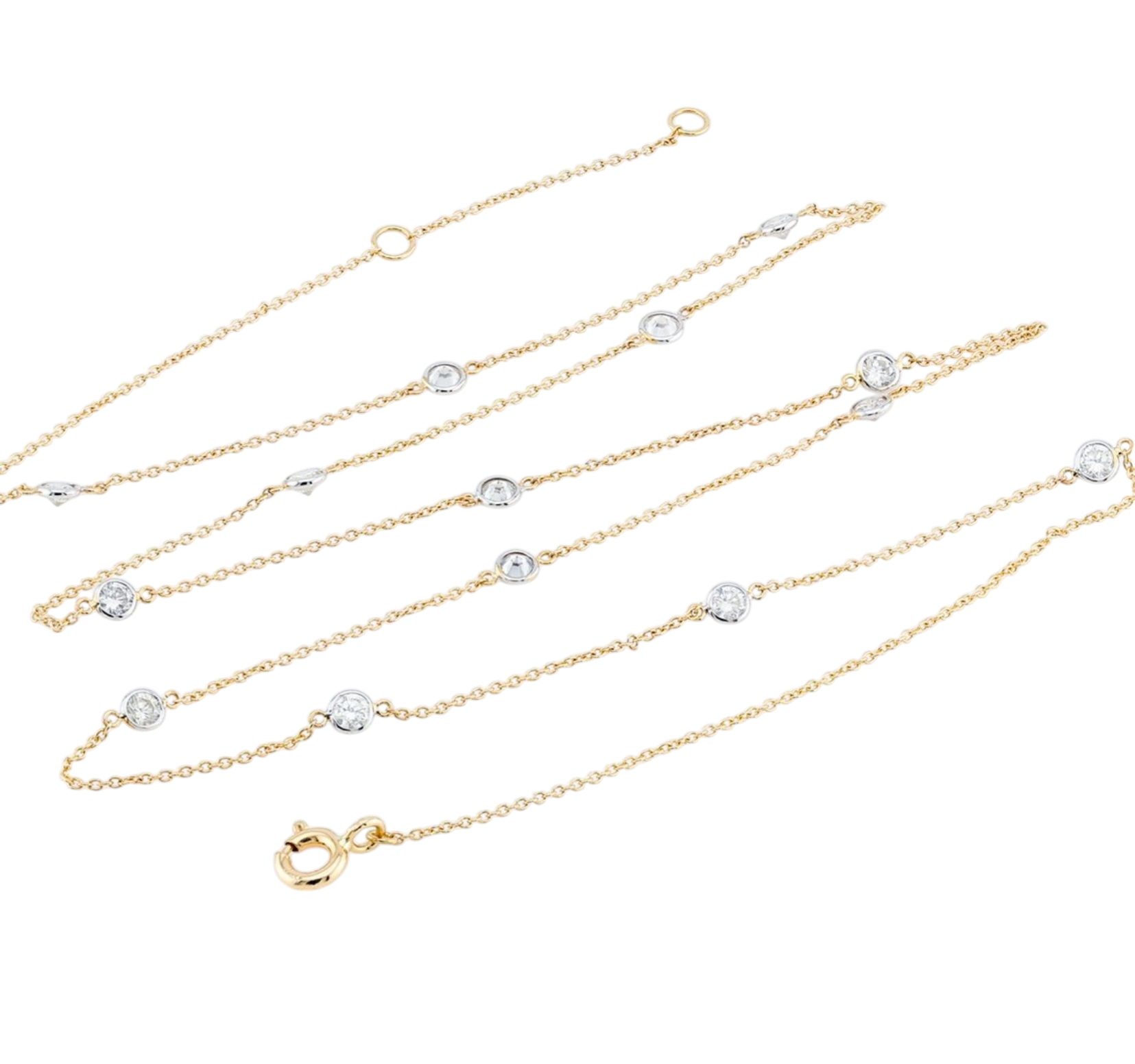 Collana in oro giallo 18k e diamanti naturali  2.80ct