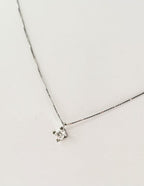 Collana con ciondolo -18 carati Oro bianco Diamante (Naturale) - Diamante 0.10ct