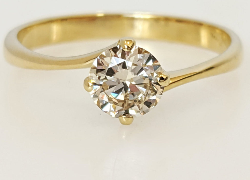 Anello di fidanzamento - 18k giallo - 0.65ct. tw. Diamante (Naturale)