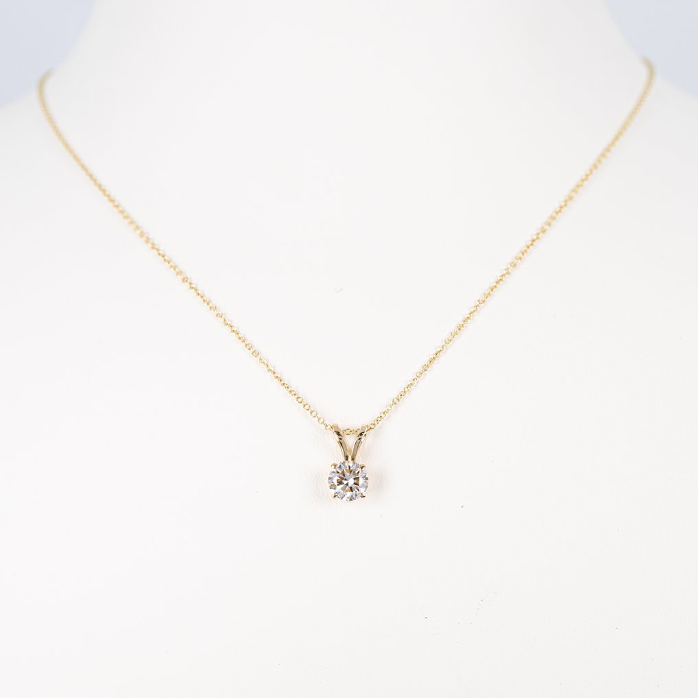 Collana con ciondolo - 18 carati Oro giallo - 0.92ct. tw. Diamante