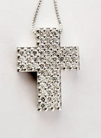 Collana con ciondolo - 18 carati Oro bianco - 1.44ct. tw. Diamante (Naturale)