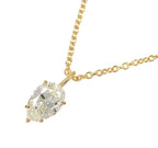Collana  in oro 18k e diamante naturale pera certificato IGI 1.00ct D IF