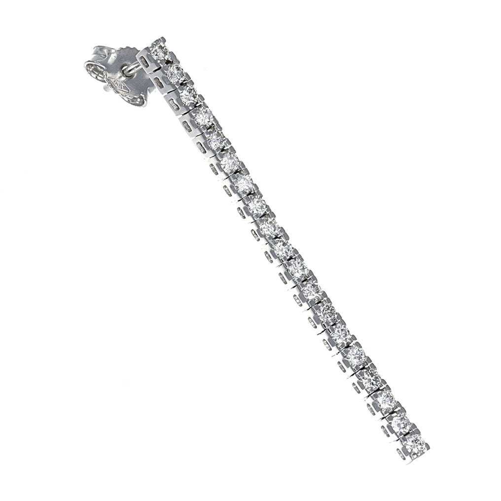 Orecchini Tennis - 18 carati Oro bianco - 0.95ct. tw. Diamante (Naturale)
