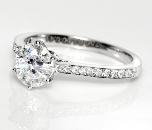 Anello - 18 carati Oro bianco, 1,00 ct E VVS- 1.41ct. tw. Diamante (Naturale)