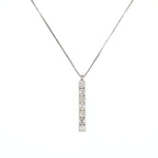 Collana con ciondolo - 18 carati Oro bianco 0.60ct  Diamante (Naturale)