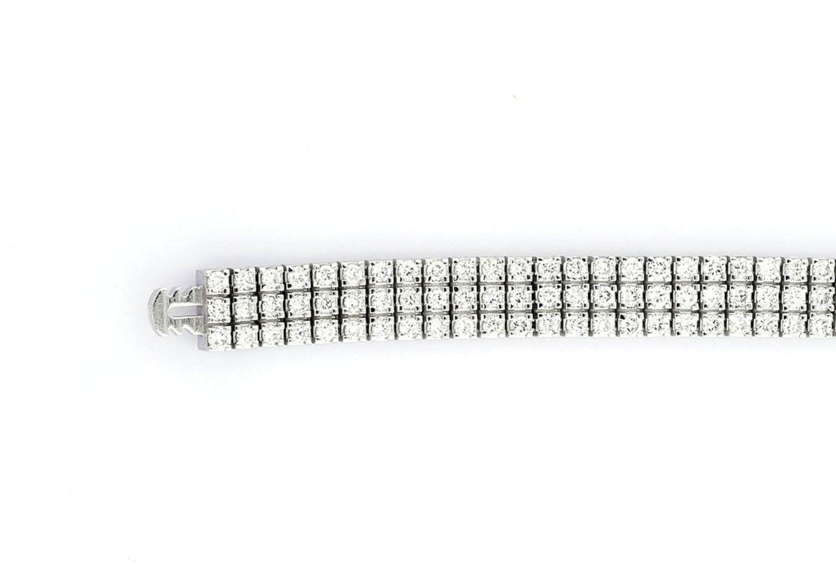 Bracciale tennis oro bianco e diamanti naturali 15ct