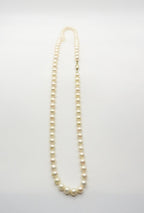 Collana in oro bianco 18k e perle naturale akoya e diamanti naturali