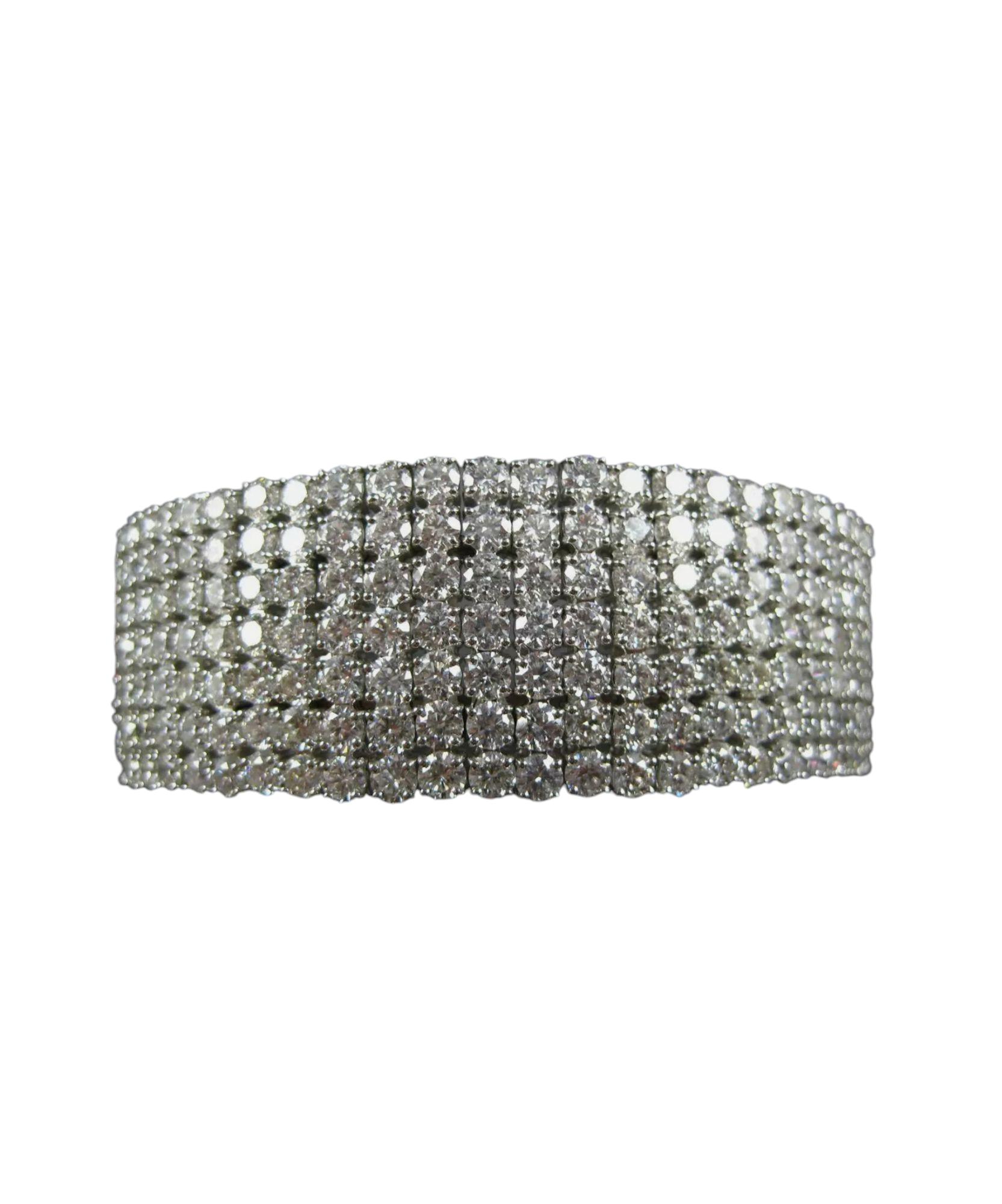 Bracciale tennis oro bianco e diamanti naturali 30ct