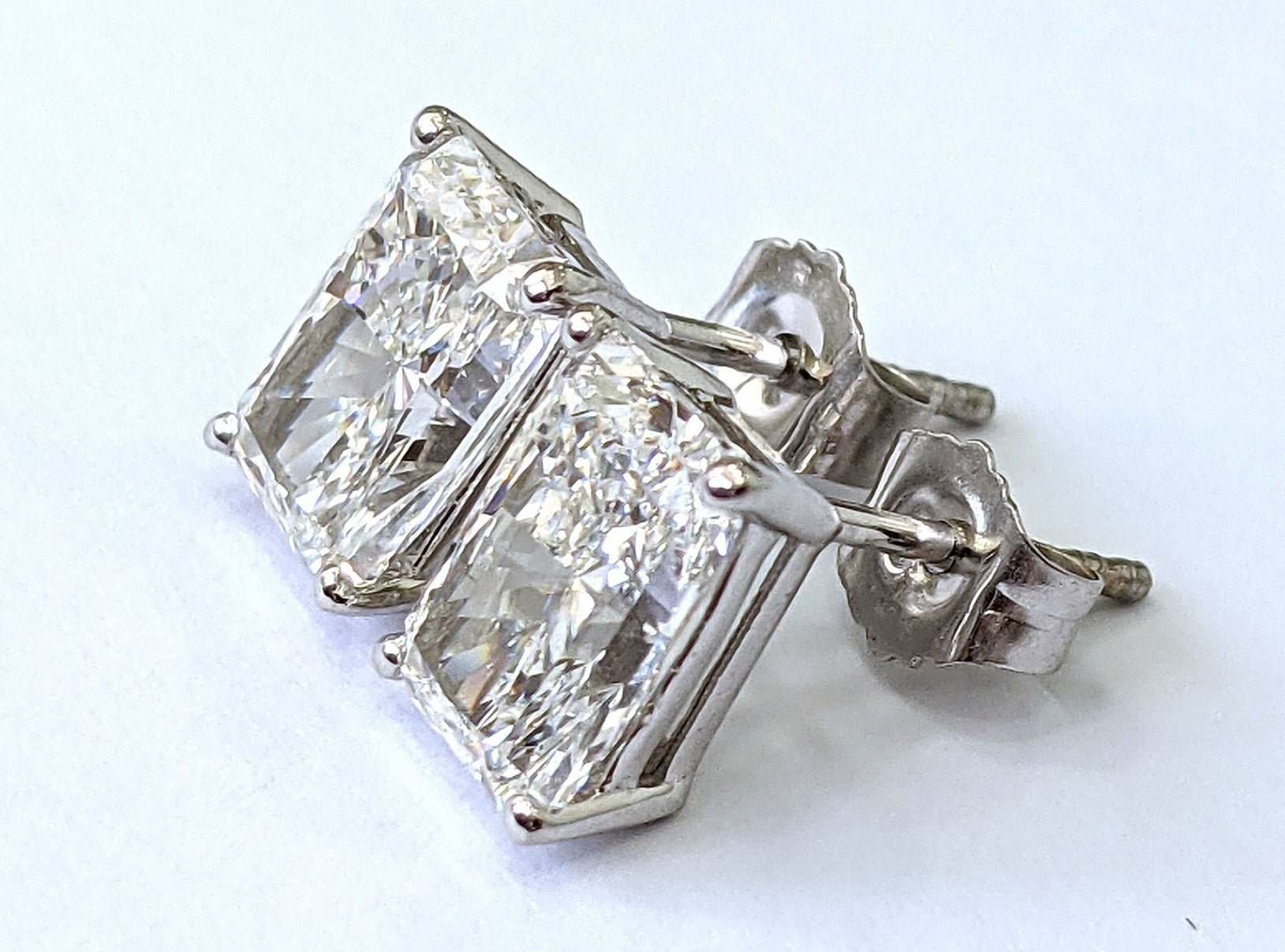 Orecchini a lobo - 18 carati Oro bianco - 0.60ct. Diamante (Naturale) -