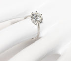 Anello solitario in oro bianco 18k e diamante naturale 1.70ct D IF