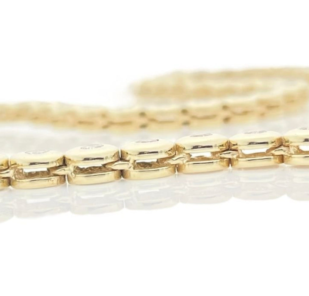 Collana collier  tennis a cipollina in oro e diamanti naturali 6.40ct