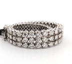 Bracciale Tennis - 18 carati Oro bianco, 14 ct Diamante (Naturale)