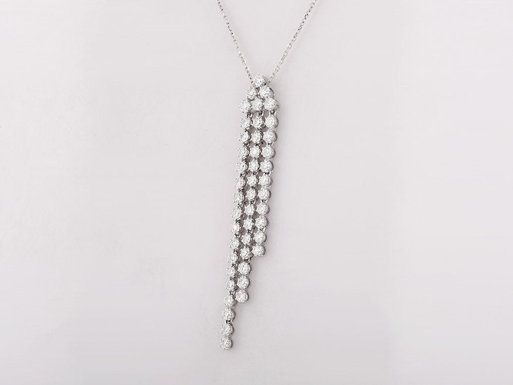 Collana con ciondolo - 18 carati Oro bianco - 2.02ct. tw. Diamante  Naturale