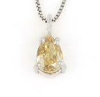 Ciondolo punto luce con diamante naturale taglio pera certificato GIA 0.67 ct