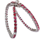 Bracciale - 18 carati Oro bianco - 4.30ct. tw. Rubino - Diamante