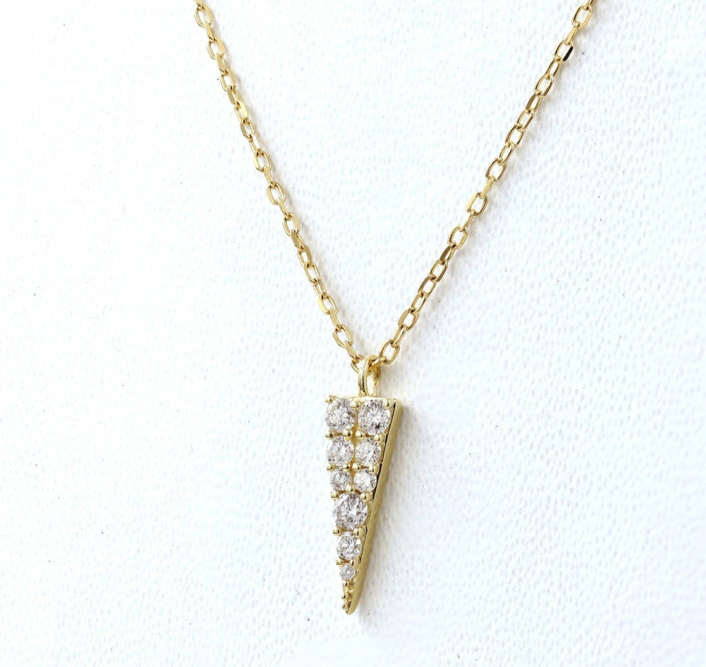 Collana con ciondolo - 18k giallo Diamante (Naturale) 0.20ct