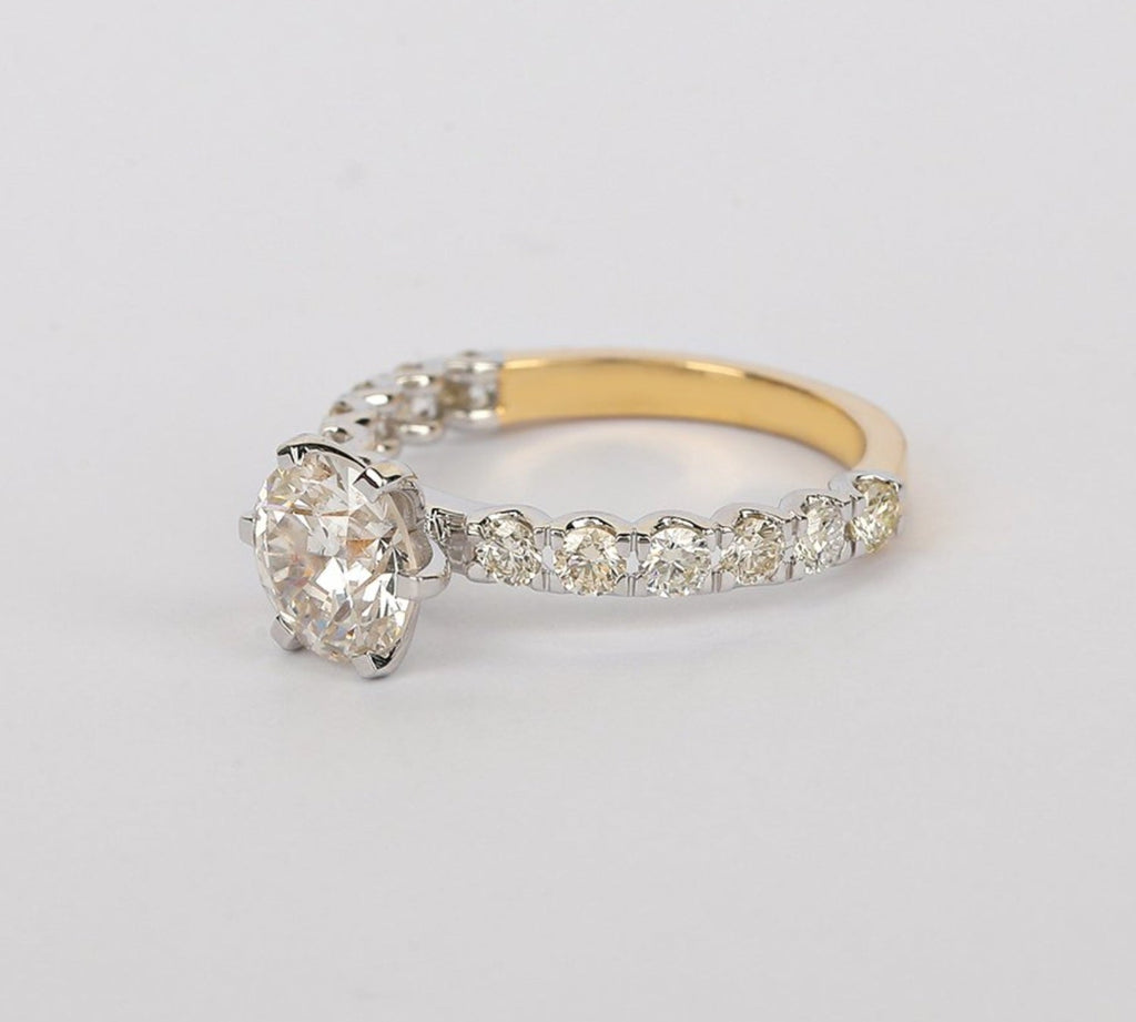 Anello di fidanzamento - 18k Oro giallo - 2.18ct. tw. Diamante (Naturale) - Diam