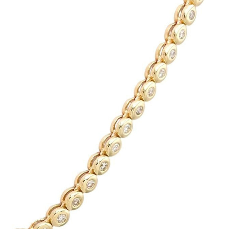 Collana collier  tennis a cipollina in oro e diamanti naturali 6.40ct