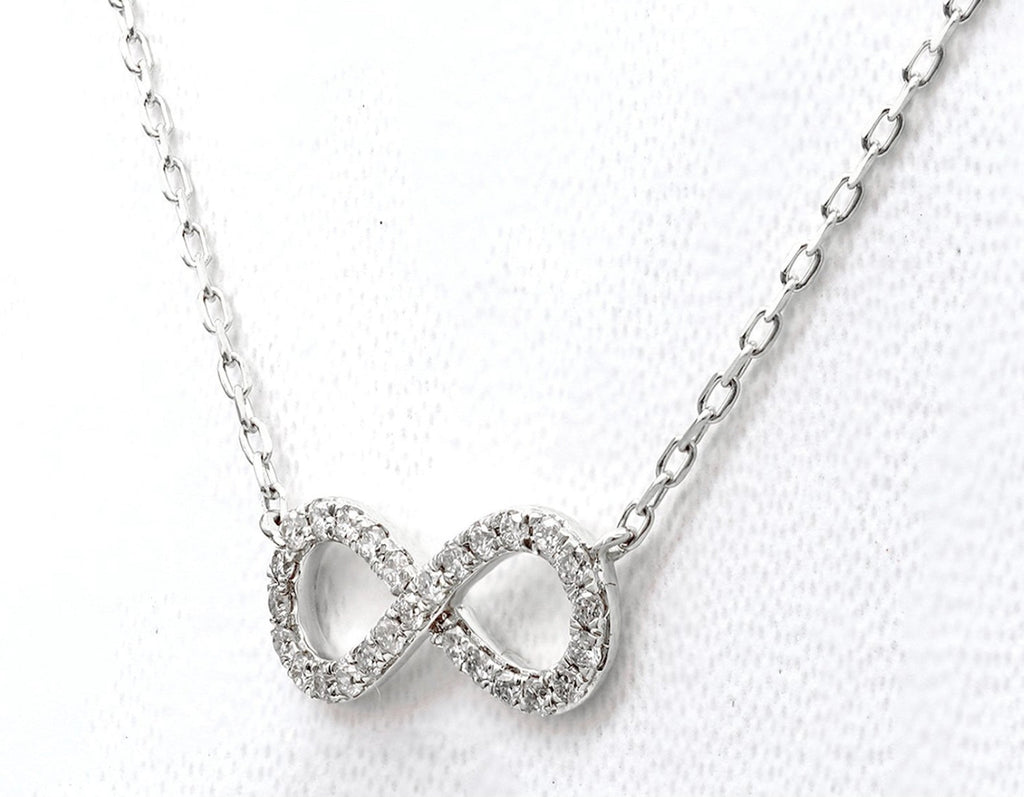 Collana con ciondolo - 18k bianco 0.21ct. tw. Diamante (Naturale)