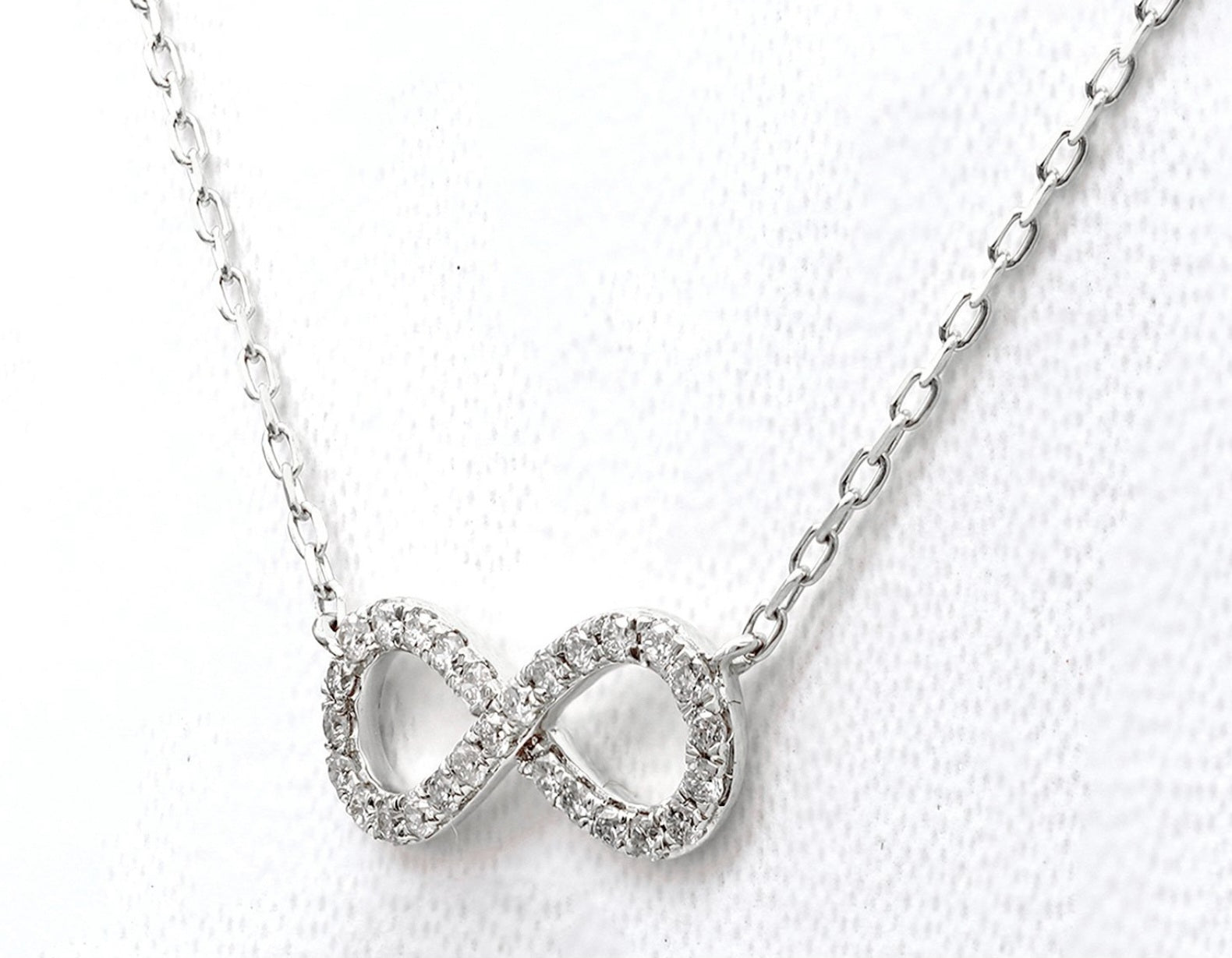 Collana con ciondolo - 18k bianco 0.21ct. tw. Diamante (Naturale)