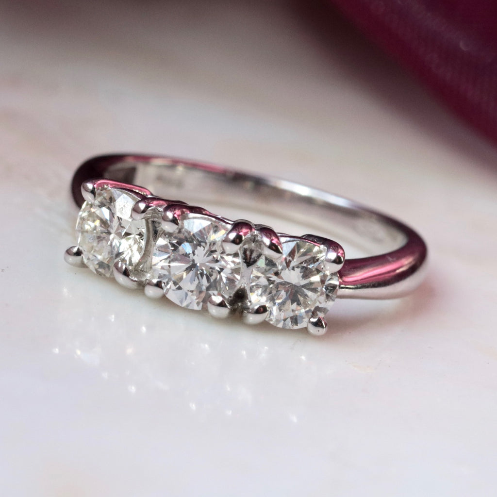 Anello Trilogy -1.35ct Diamanti Naturali