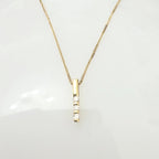 Ciondolo trilogy con catenina e diamanti naturali 0,45ct