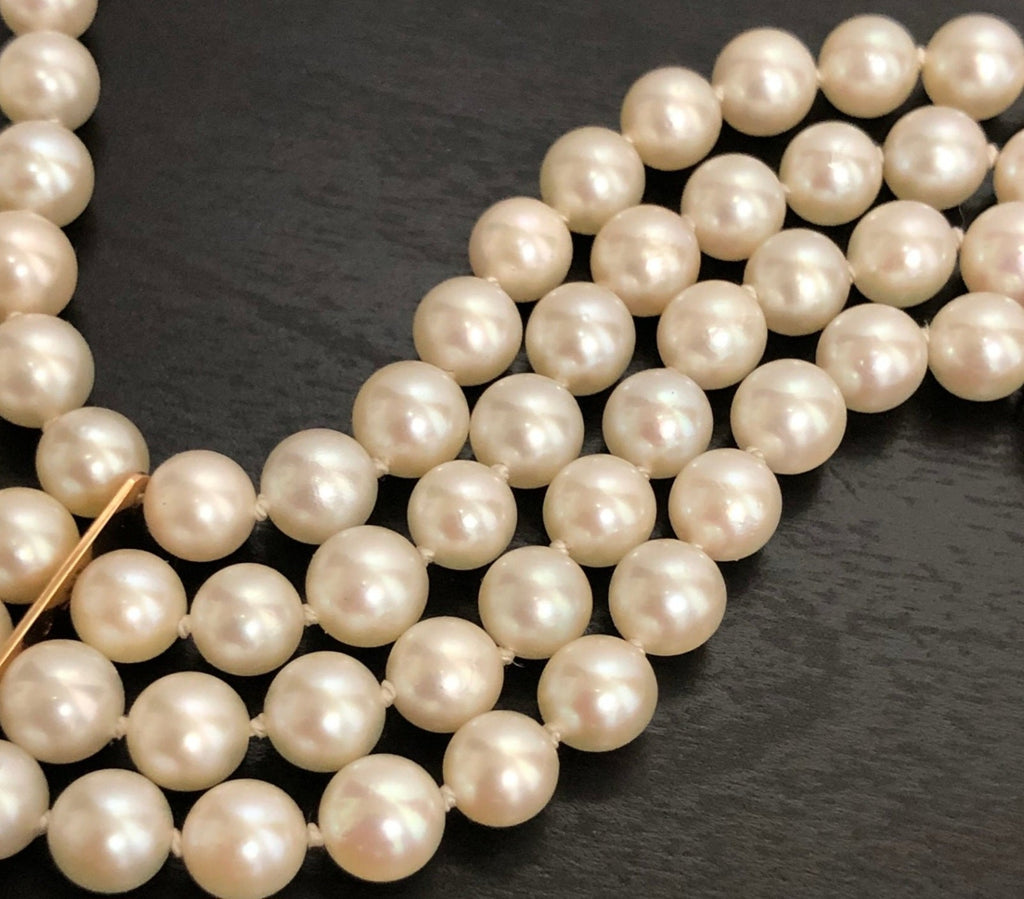 Bracciale in oro 18k e perle naturale akoya