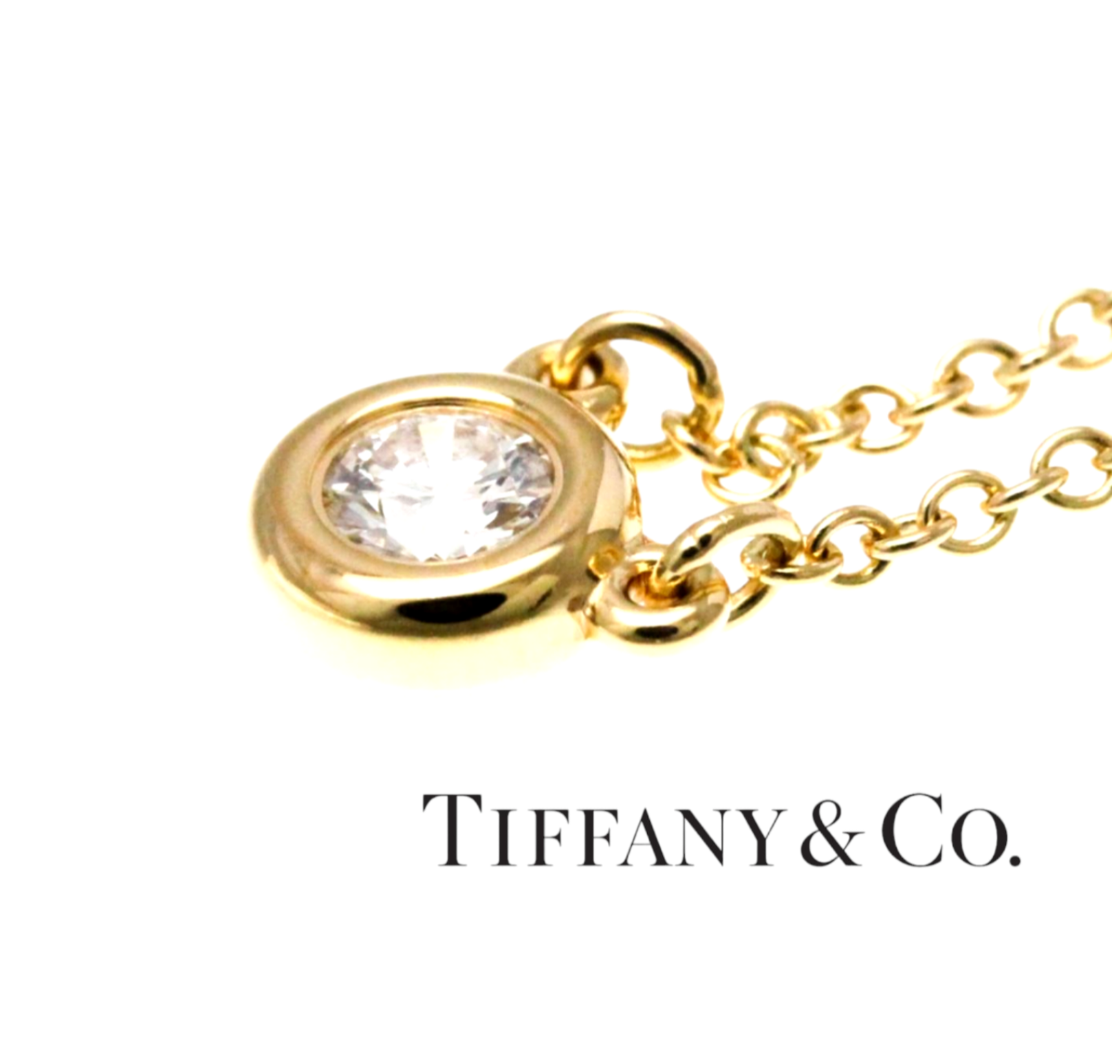 Collana tiffany & co in oro e diamanti naturali 0.35ct