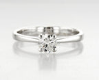 Anello Solitario - 18carati Oro bianco - 0.60ct. tw. Diamante (Naturale)