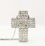 Collana con ciondolo - 18 carati Oro bianco - 1.44ct. tw. Diamante (Naturale)