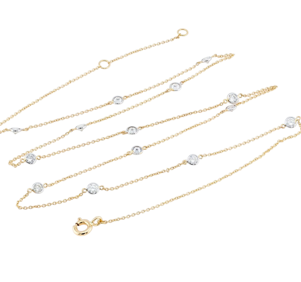 Collana in oro giallo 18k e diamanti naturali  2.10 ct