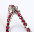 Bracciale - 18 carati Oro bianco - 6.68ct. tw. Rubino - Diamante